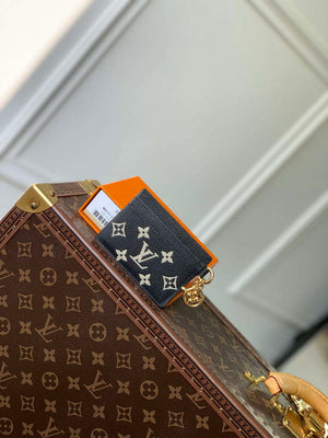 LV M82132 Louis Vuitton LV Charms Card Holder Black silk screen - Default Title - View 1