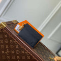 LV M82132 Louis Vuitton LV Charms Card Holder water ripple black - Default Title - View 1