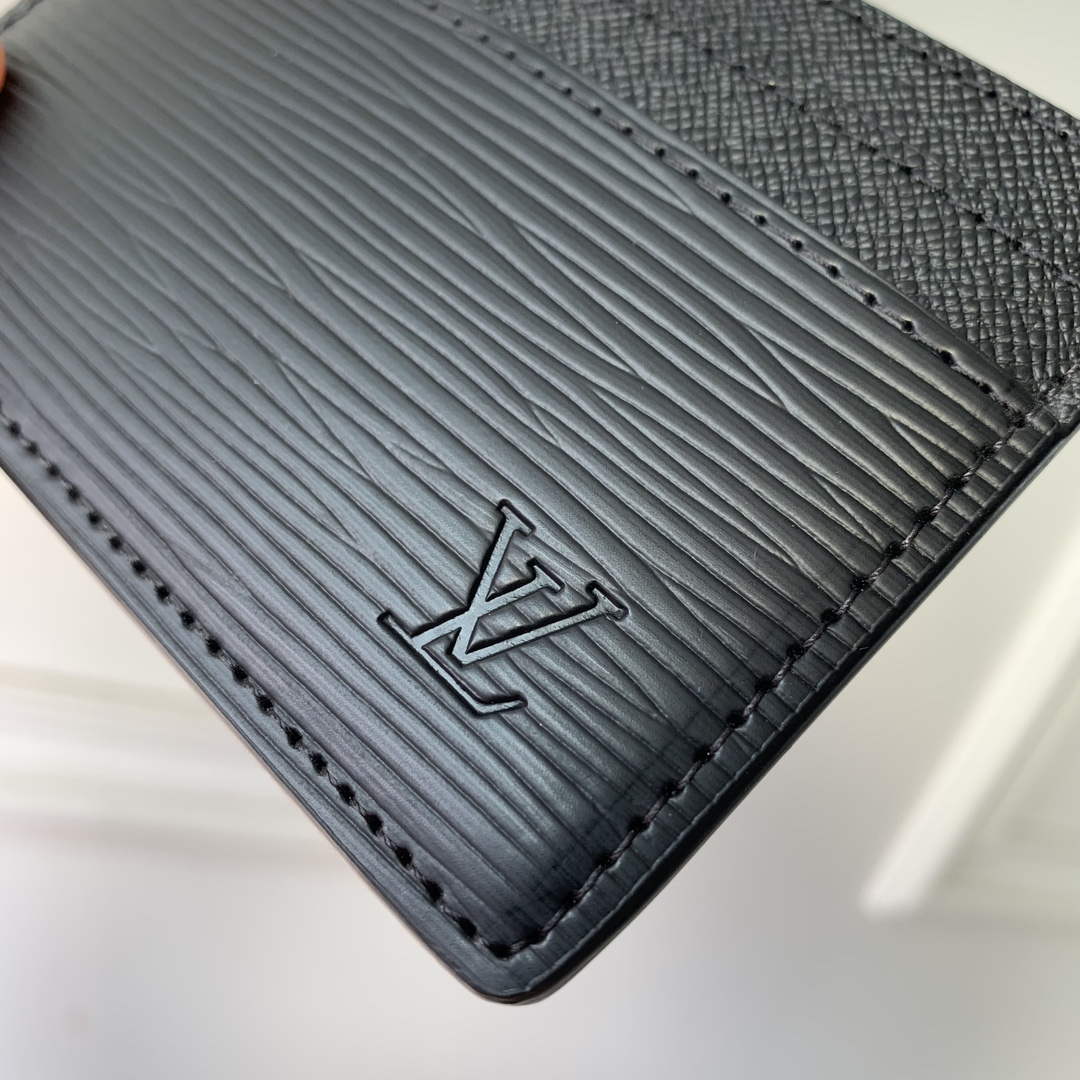 LV M82132 Louis Vuitton LV Charms Card Holder water ripple black - Default Title - View 4