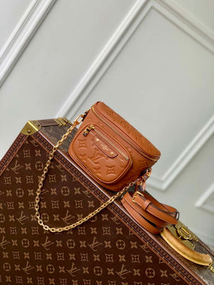 LV M82208 Louis Vuitton Mini Bumbag Monogram Empreinte Brown - Default Title - View 1