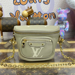 LV M82208 Louis Vuitton Mini Bumbag Monogram Empreinte Gray - Default Title - View 1
