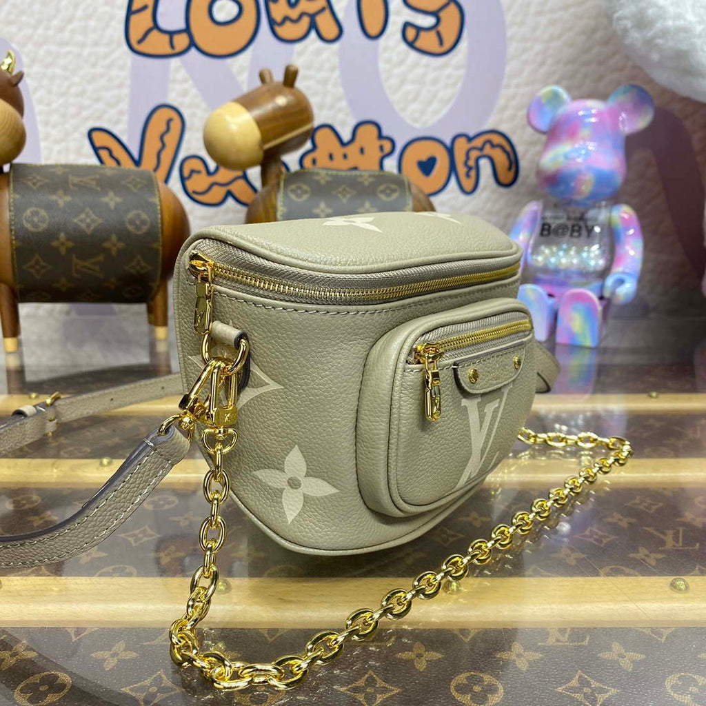 LV M82208 Louis Vuitton Mini Bumbag Monogram Empreinte Gray