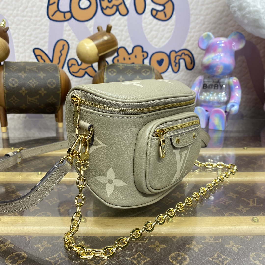 LV M82208 Louis Vuitton Mini Bumbag Monogram Empreinte Gray - Default Title - View 2