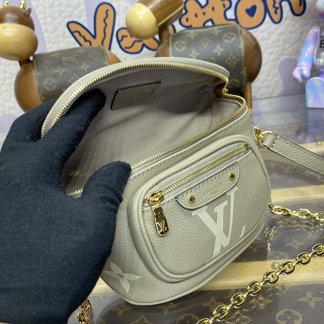 LV M82208 Louis Vuitton Mini Bumbag Monogram Empreinte Gray - Default Title - View 9