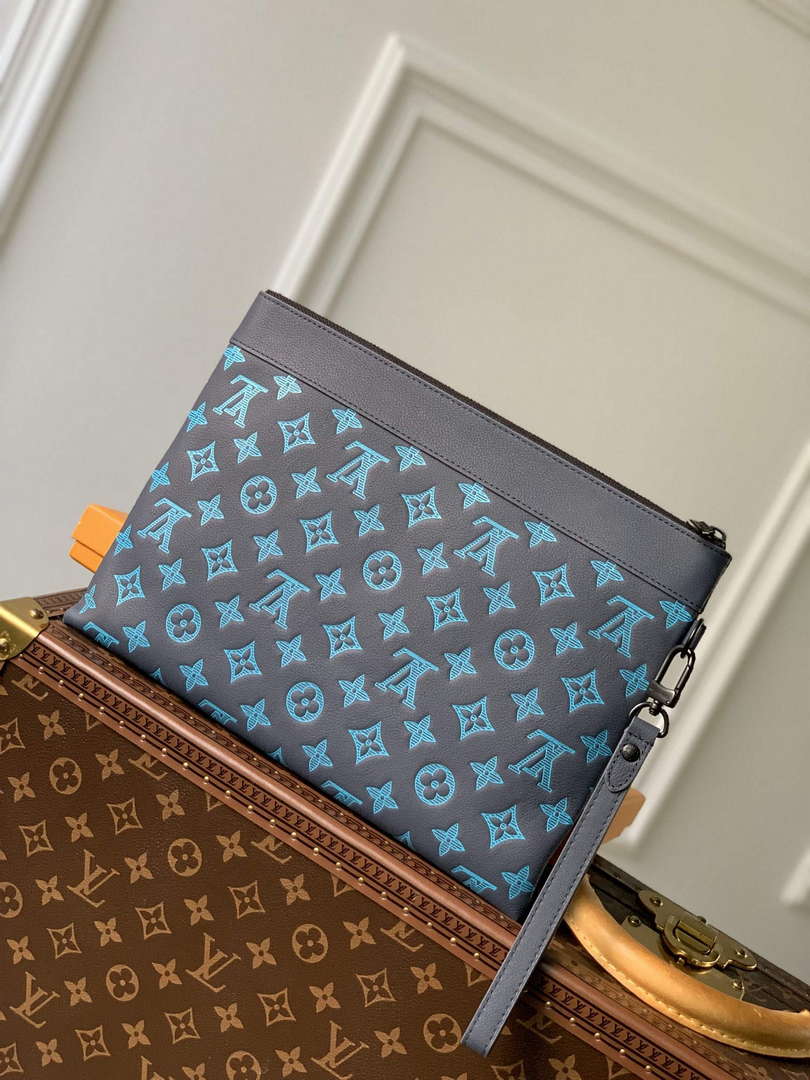 LV M82321 Louis Vuitton Pochette To-Go Bag Navy River Blue - Default Title - View 2