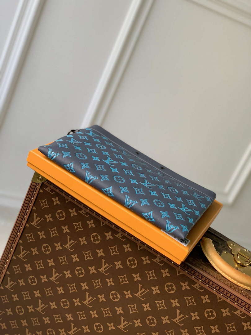 LV M82321 Louis Vuitton Pochette To-Go Bag Navy River Blue - Default Title - View 3