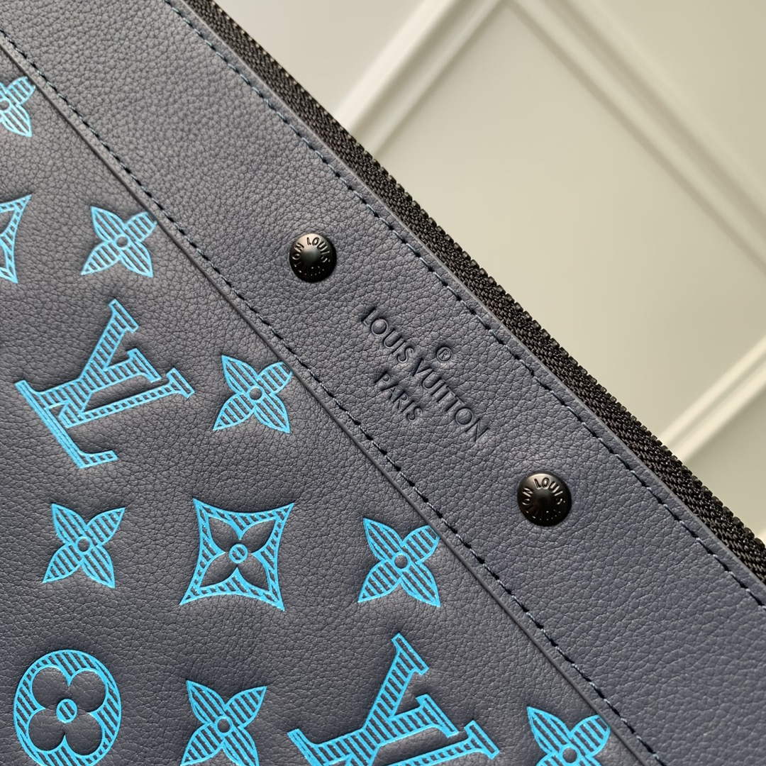 LV M82321 Louis Vuitton Pochette To-Go Bag Navy River Blue - Default Title - View 4