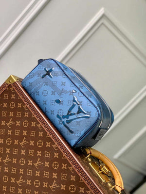 LV M82337 Louis Vuitton Dopp Kit Toiletry Bag Abyss Blue - Default Title - View 1