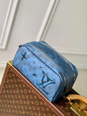 LV M82337 Louis Vuitton Dopp Kit Toiletry Bag Abyss Blue - Default Title - View 3