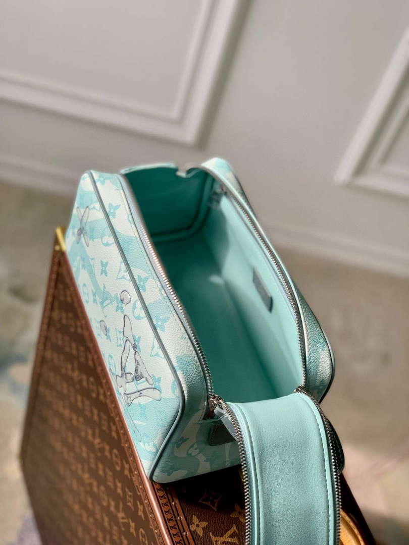 LV M82337 Louis Vuitton Dopp Kit Toiletry Bag Crystal Blue - Default Title - View 9