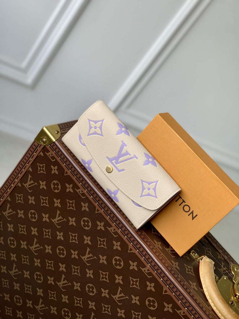 LV M82341 Louis Vuitton Emilie Wallet Taro Purple