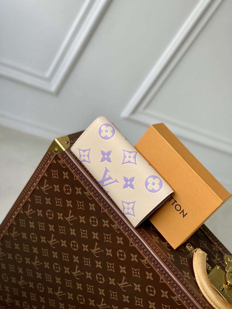 LV M82341 Louis Vuitton Emilie Wallet Taro Purple