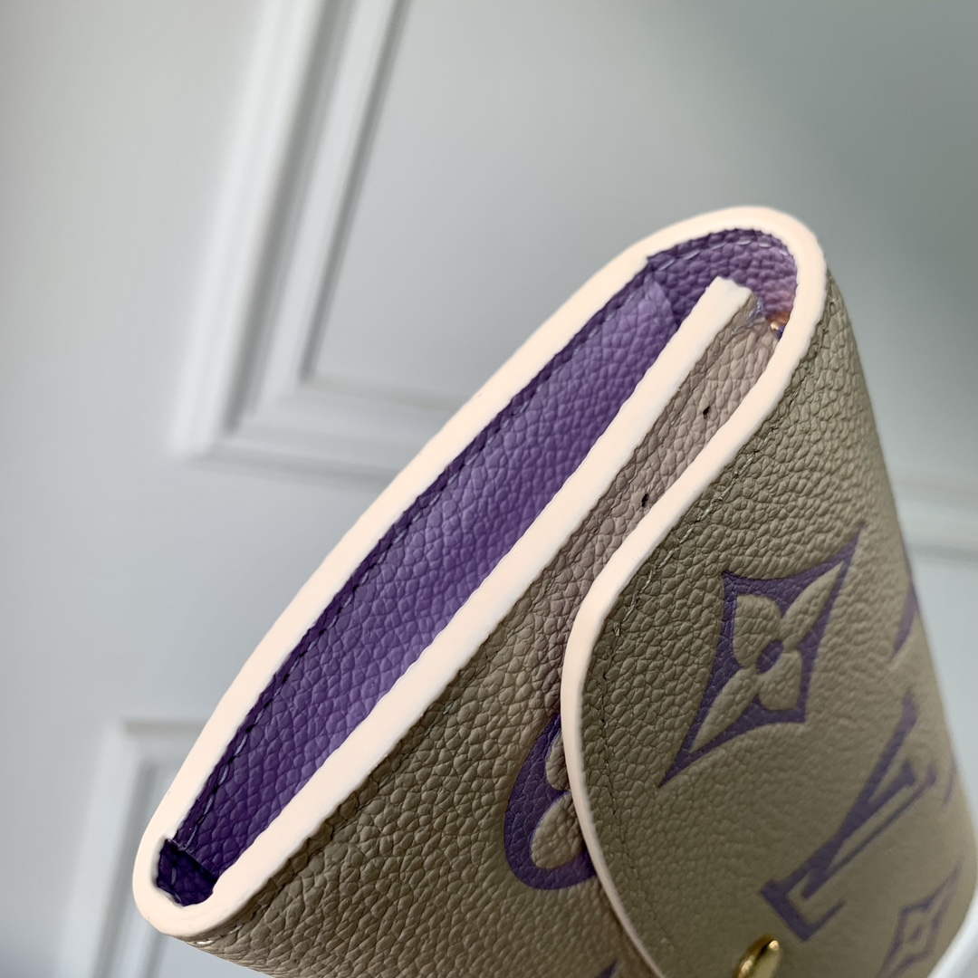 LV M82341 Louis Vuitton Emilie Wallet Taro Purple
