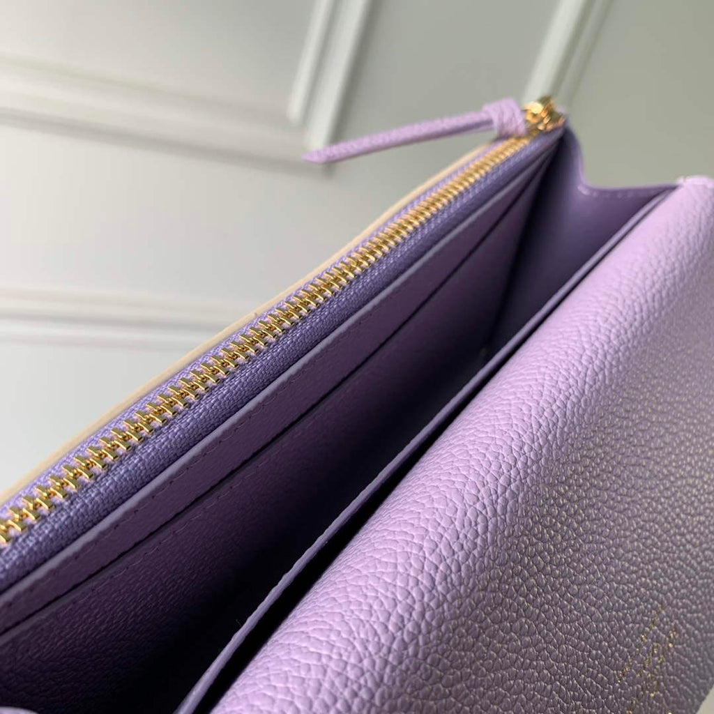 LV M82341 Louis Vuitton Emilie Wallet Taro Purple