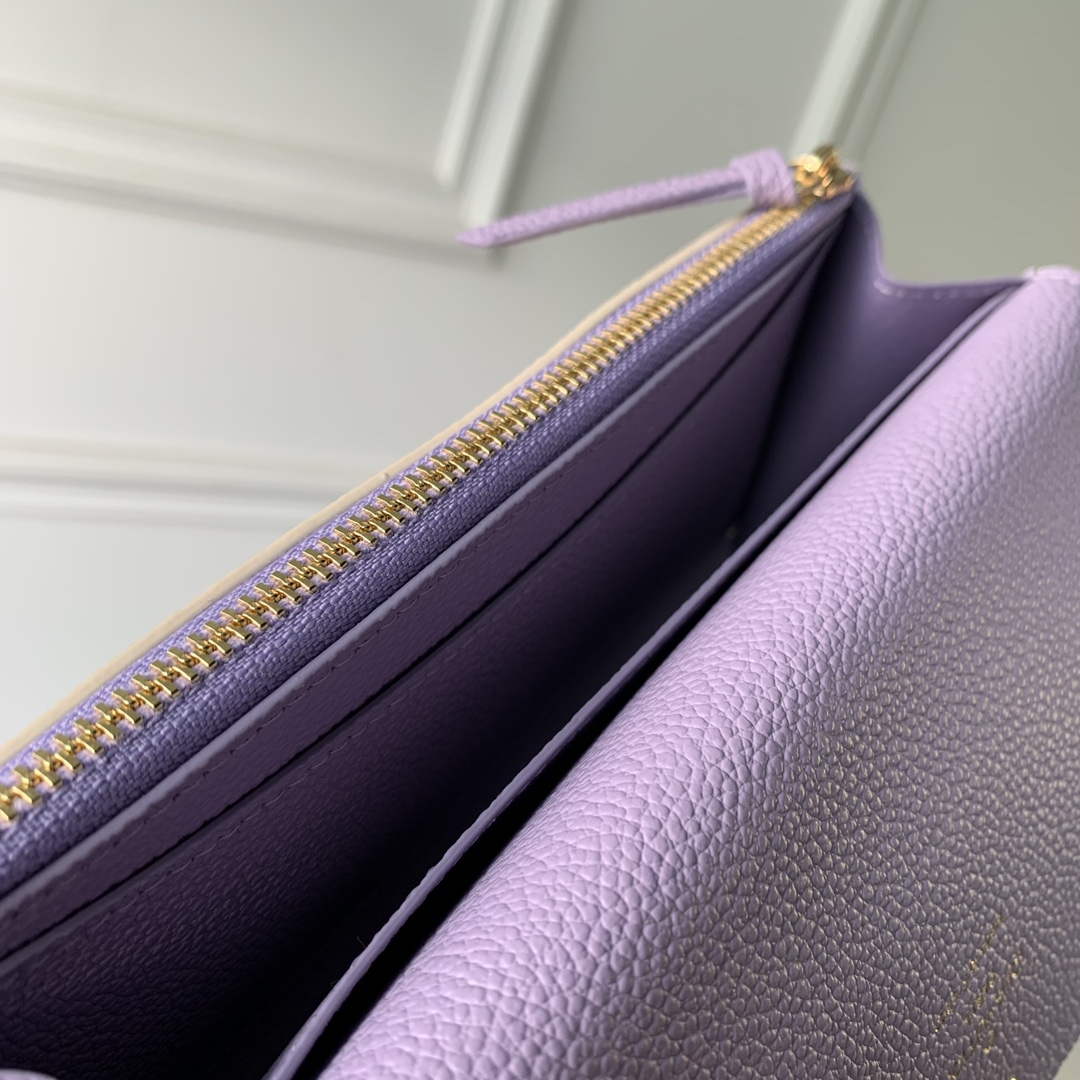 LV M82341 Louis Vuitton Emilie Wallet Taro Purple