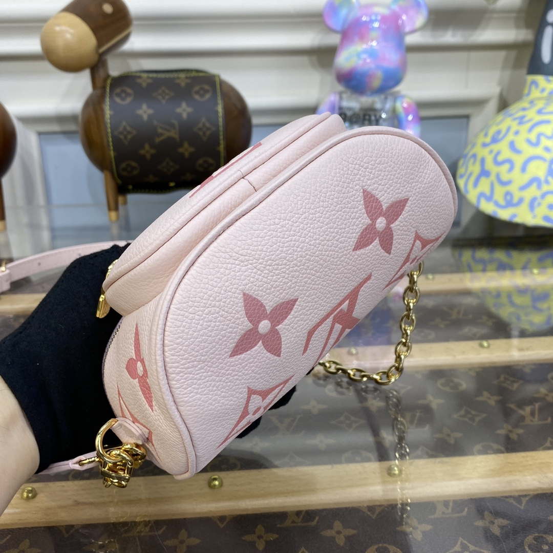 LV M82347 Louis Vuitton Mini Bumbag Monogram Empreinte Pink - Default Title - View 4