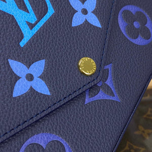 LV M82349 Louis Vuitton Felicie Pochette Monogram Empreinte Bag Navy Blue - Default Title - View 5