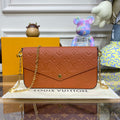 LV M82363 Louis Vuitton Felicie Pochette Monogram Empreinte Bag Brown - Default Title - View 1