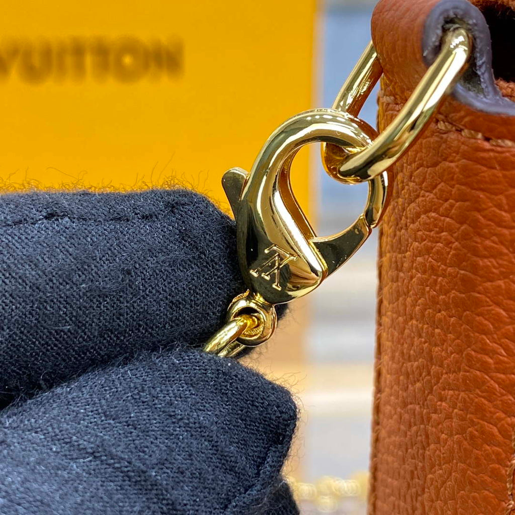 LV M82363 Louis Vuitton Felicie Pochette Monogram Empreinte Bag Brown