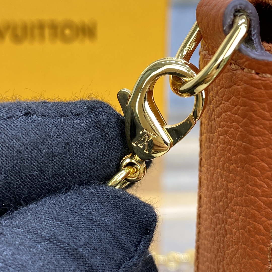 LV M82363 Louis Vuitton Felicie Pochette Monogram Empreinte Bag Brown - Default Title - View 6