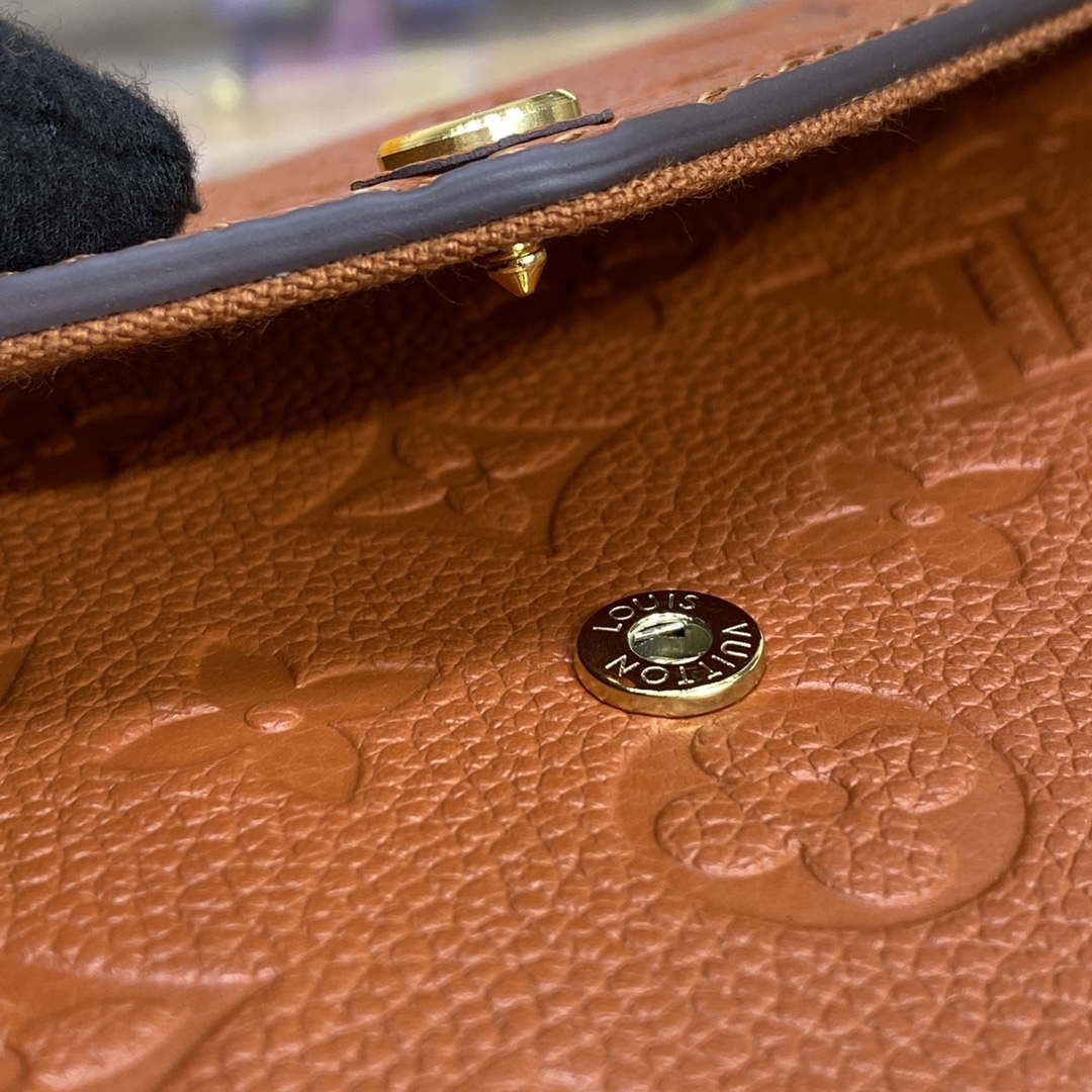 LV M82363 Louis Vuitton Felicie Pochette Monogram Empreinte Bag Brown - Default Title - View 7