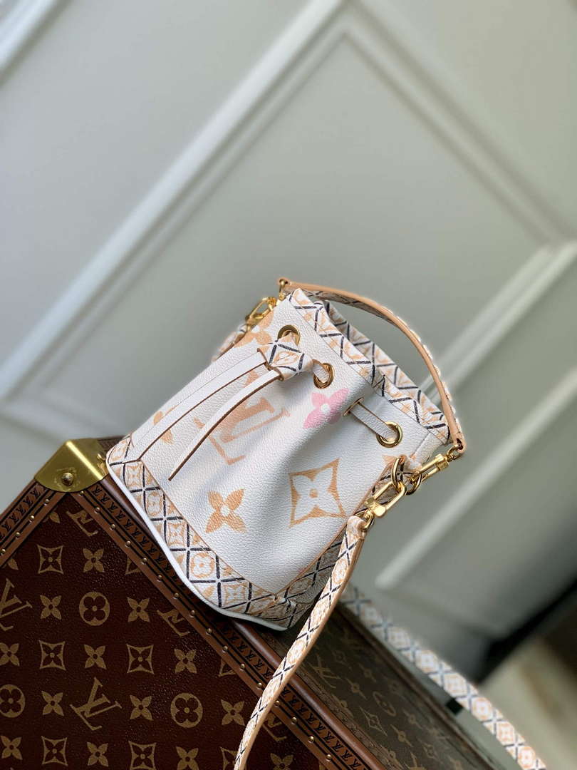 LV M82386 Louis Vuitton Nano No¨¦ Bucket Bag Apricot - Default Title - View 3
