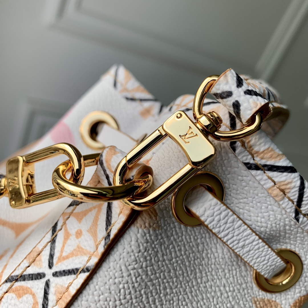 LV M82386 Louis Vuitton Nano No¨¦ Bucket Bag Apricot