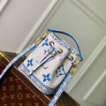 LV M82386 Louis Vuitton Nano No¨¦ Bucket Bag Blue - Default Title - View 1