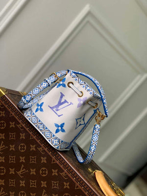 LV M82386 Louis Vuitton Nano No¨¦ Bucket Bag Blue - Default Title - View 2