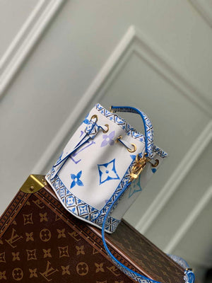 LV M82386 Louis Vuitton Nano No¨¦ Bucket Bag Blue - Default Title - View 3