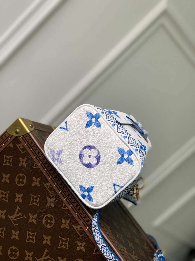 LV M82386 Louis Vuitton Nano No¨¦ Bucket Bag Blue - Default Title - View 4