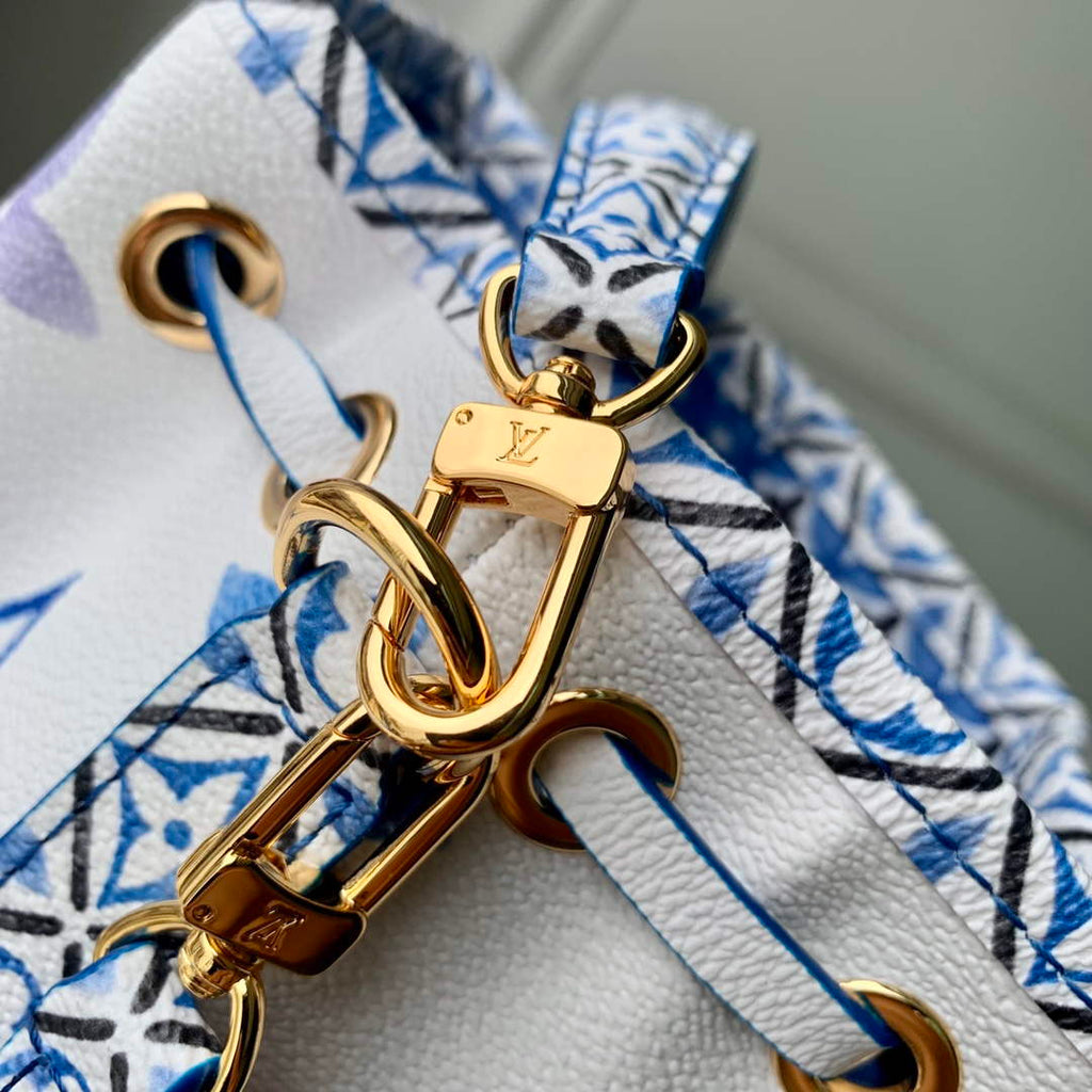 LV M82386 Louis Vuitton Nano No¨¦ Bucket Bag Blue