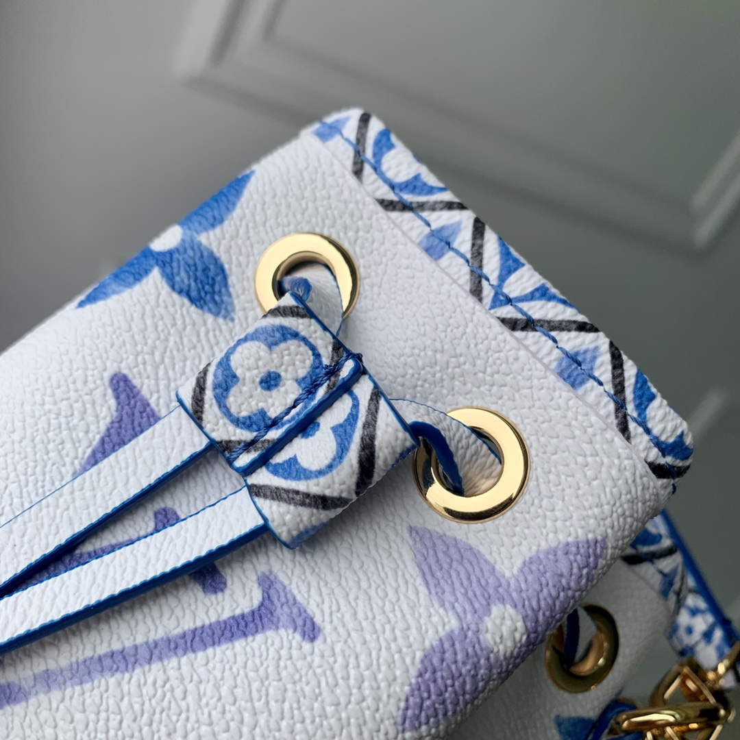 LV M82386 Louis Vuitton Nano No¨¦ Bucket Bag Blue - Default Title - View 6