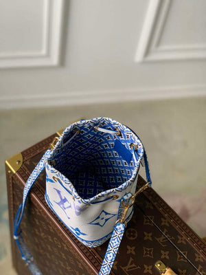 LV M82386 Louis Vuitton Nano No¨¦ Bucket Bag Blue - Default Title - View 7