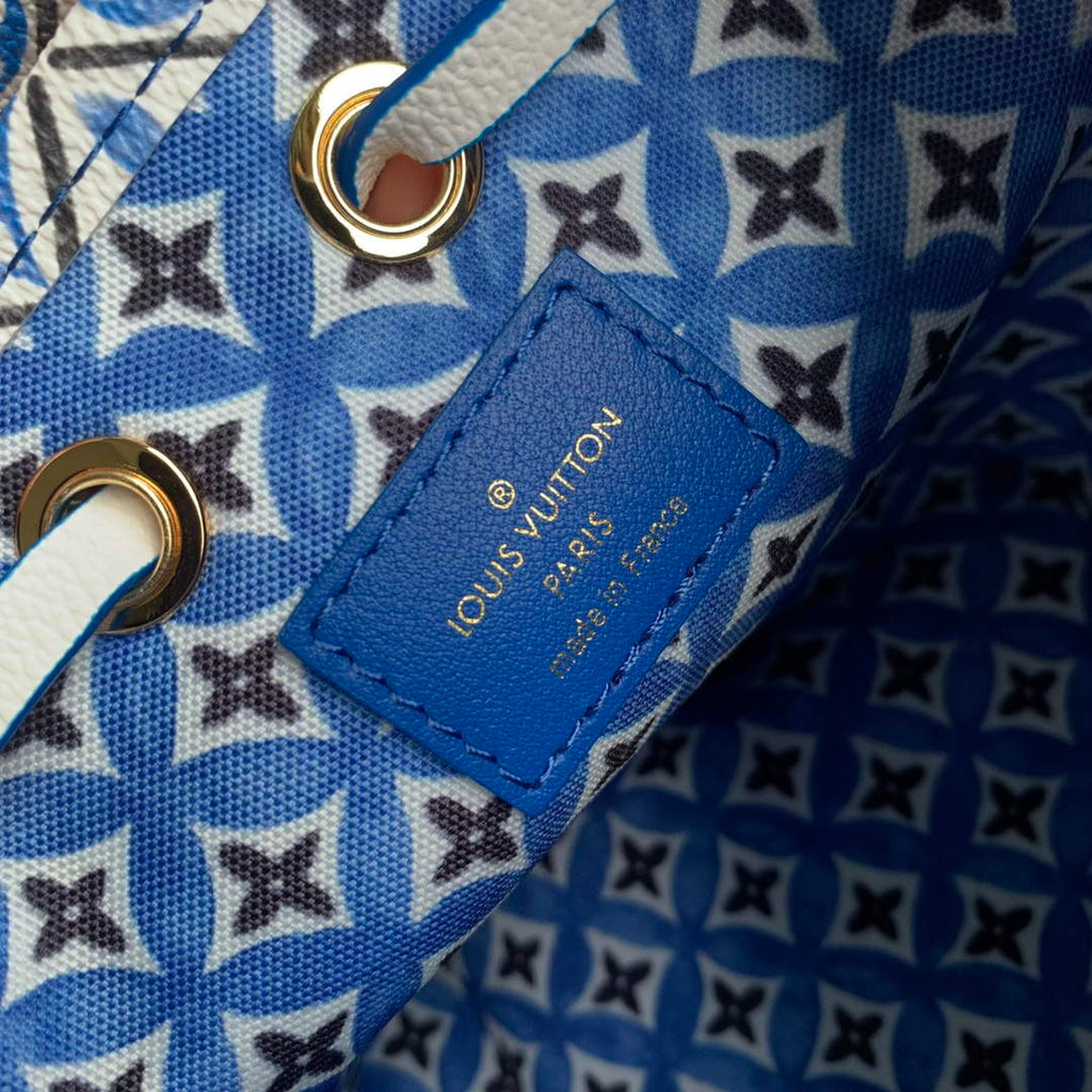 LV M82386 Louis Vuitton Nano No¨¦ Bucket Bag Blue