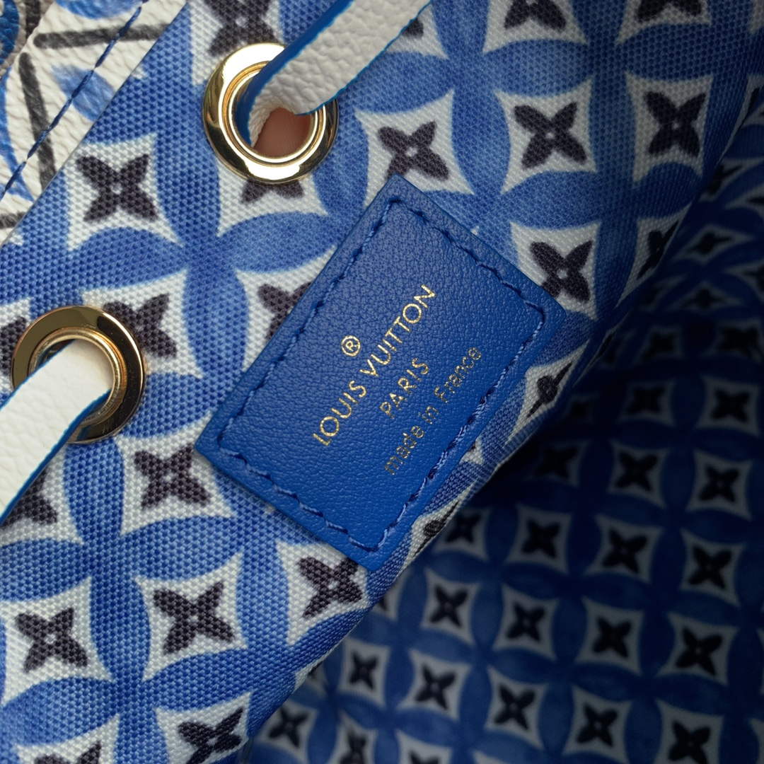 LV M82386 Louis Vuitton Nano No¨¦ Bucket Bag Blue