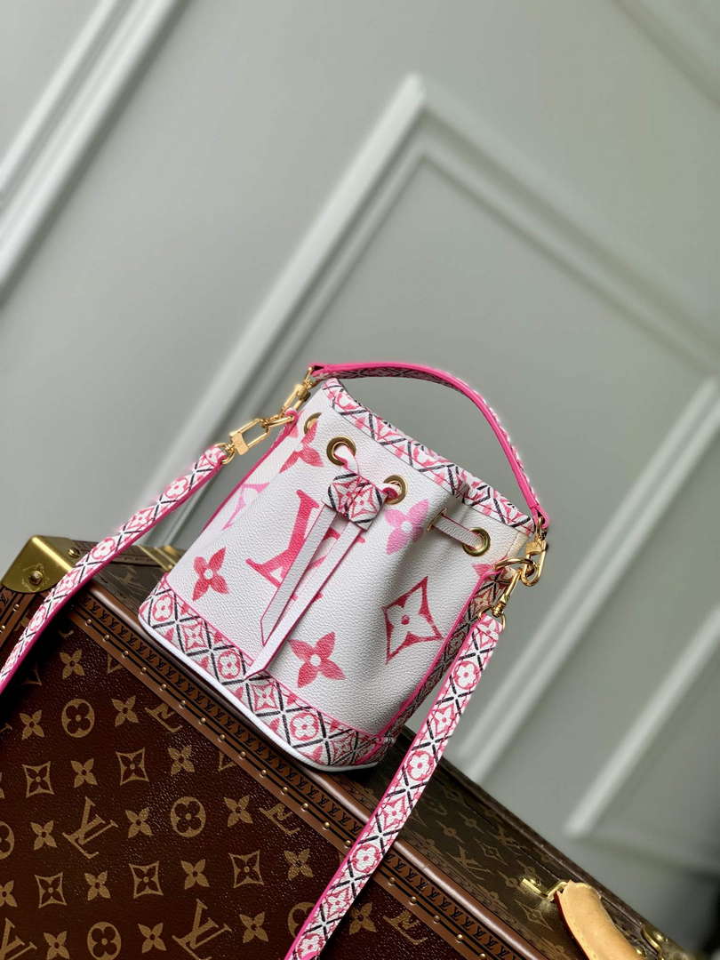 LV M82386 Louis Vuitton Nano No¨¦ Bucket Bag Pink