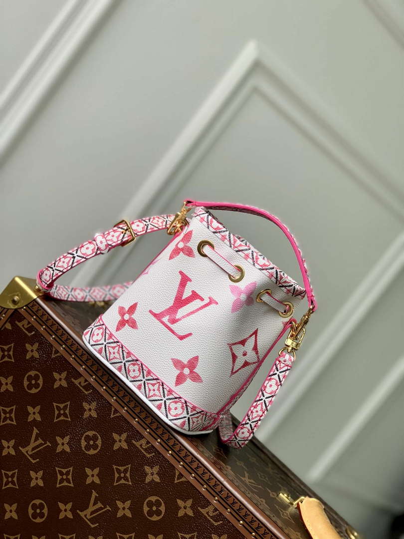 LV M82386 Louis Vuitton Nano No¨¦ Bucket Bag Pink