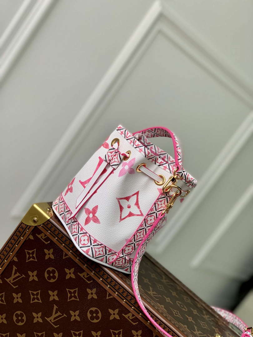 LV M82386 Louis Vuitton Nano No¨¦ Bucket Bag Pink - Default Title - View 3