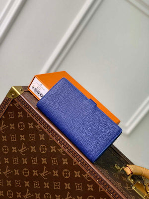LV M82441 Louis Vuitton LV Vertical Wallet Blue - Default Title - View 2
