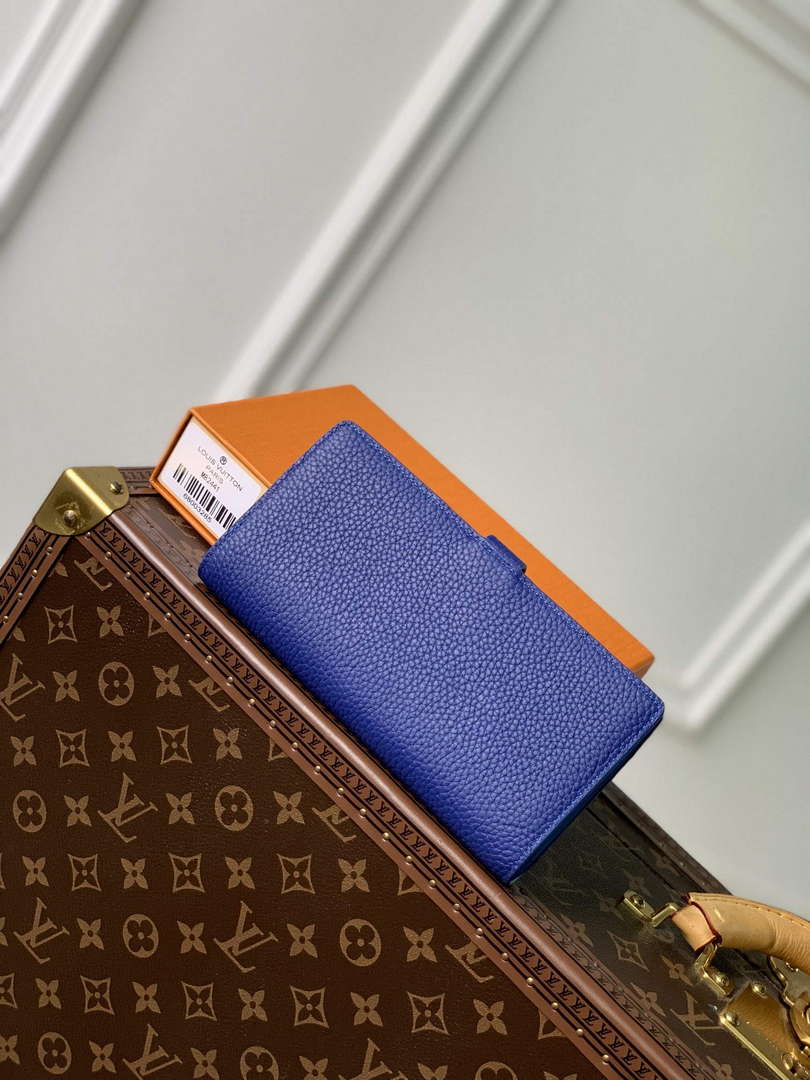 LV M82441 Louis Vuitton LV Vertical Wallet Blue - Default Title - View 2