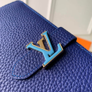 LV M82441 Louis Vuitton LV Vertical Wallet Blue - Default Title - View 3