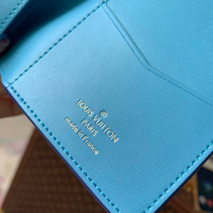 LV M82441 Louis Vuitton LV Vertical Wallet Blue - Default Title - View 4