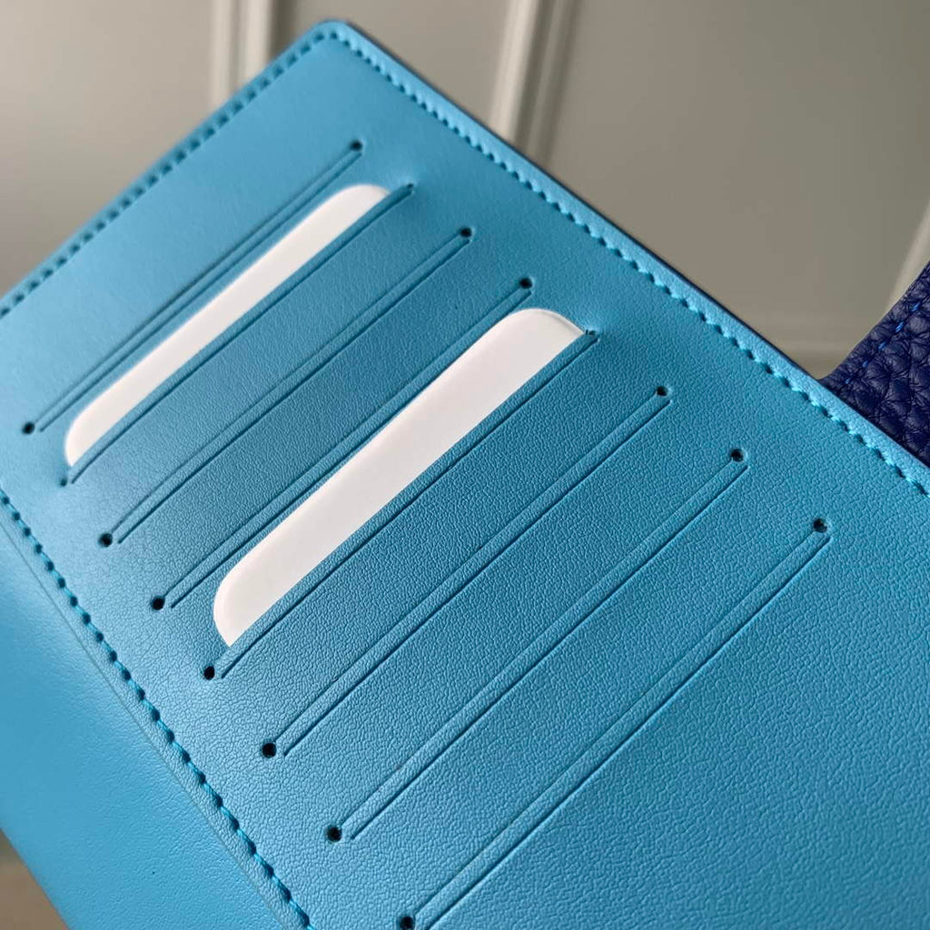 LV M82441 Louis Vuitton LV Vertical Wallet Blue