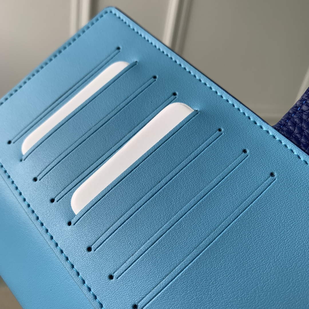 LV M82441 Louis Vuitton LV Vertical Wallet Blue - Default Title - View 5