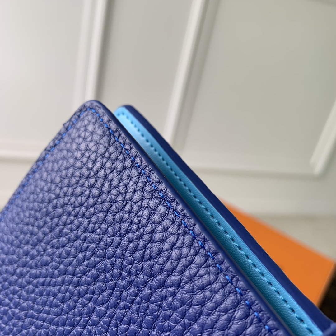 LV M82441 Louis Vuitton LV Vertical Wallet Blue - Default Title - View 8