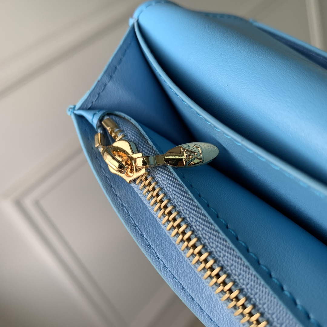 LV M82441 Louis Vuitton LV Vertical Wallet Blue - Default Title - View 9