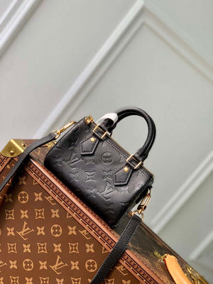 LV M82450 Louis Vuitton Nano Speedy Bag Black - Default Title - View 1