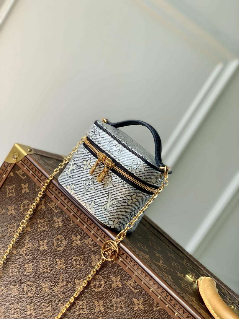 LV M82467 Louis Vuitton Micro Vanity Miniature Bag Blue - Default Title - View 1