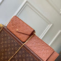 LV M82477 Louis Vuitton Pochette F¨¦licie Bag Tan